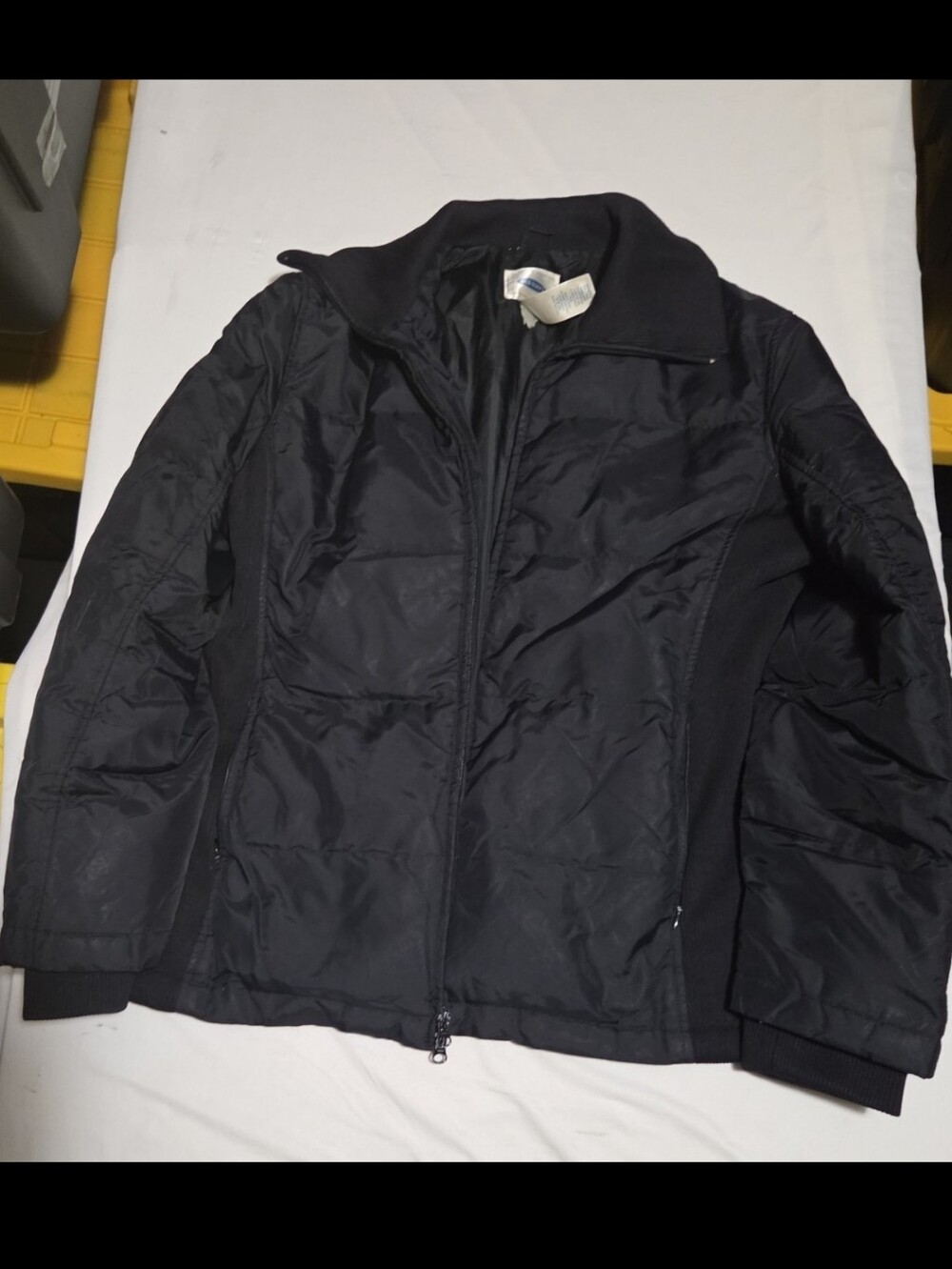 Old navy mens XL black zip up insulated winter jacket #29